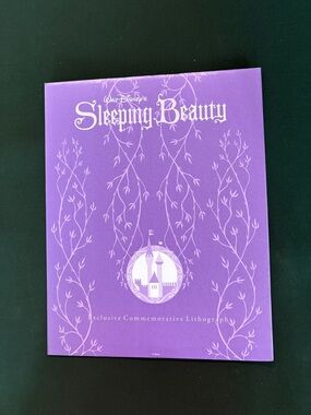 Disney Sleeping Beauty Purple and White Commemorative Lithograph Cover